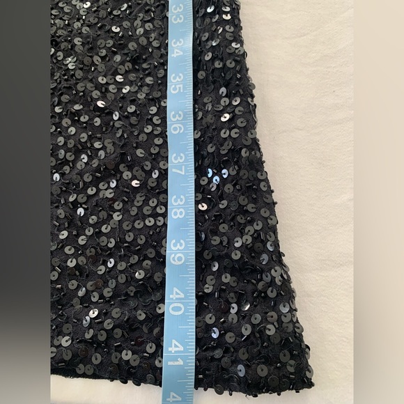 Black strapless sequin embellish midi formal cocktail prom dress size 6 - Picture 11 of 11